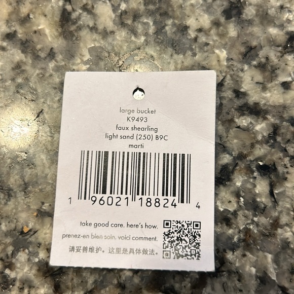 KATE SPADE Marti faux Shearling bucket shoulder bag. Light sand - Picture 6 of 6